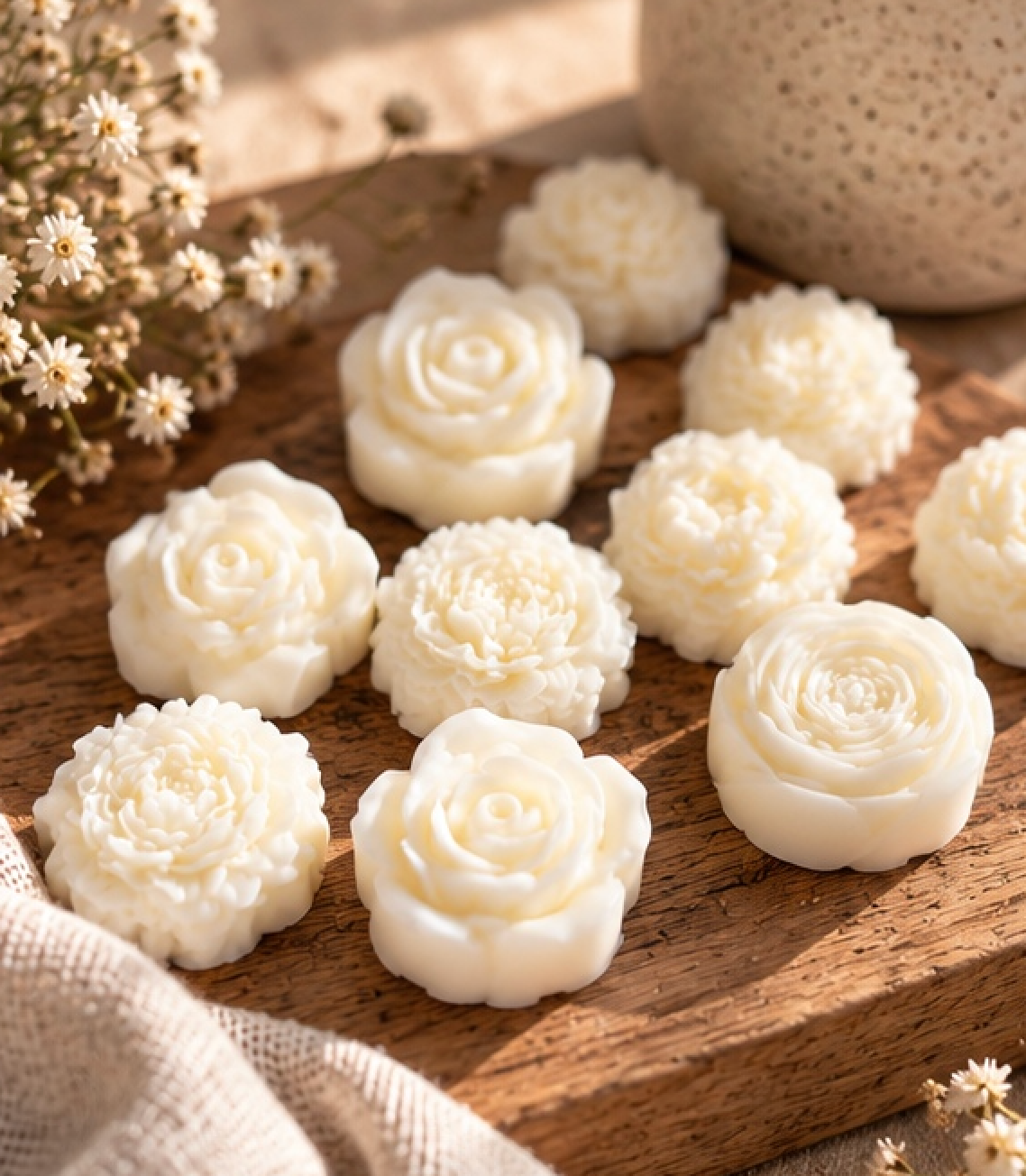 Scented Blossom Flowers | 100 % Soy Wax Melts | Handmade Flower Wax Melts | 12 Piece Box