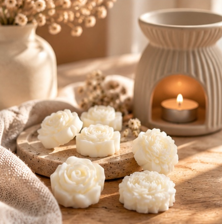 Scented Blossom Flowers | 100 % Soy Wax Melts | Handmade Flower Wax Melts | 12 Piece Box