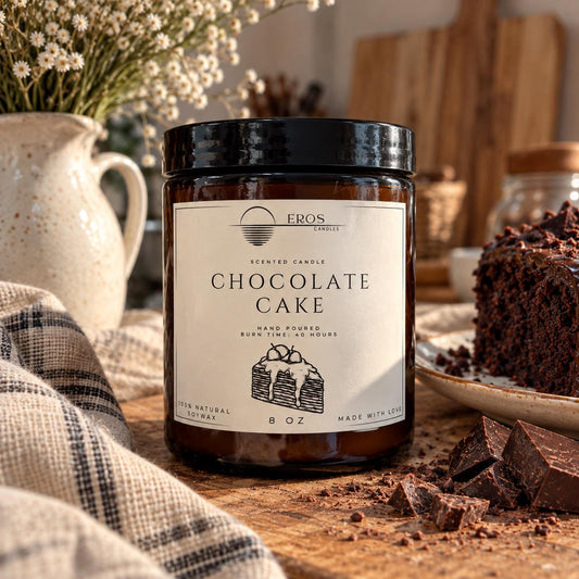 Chocolate Cake Scented Candle | 100% Natural Soy wax | Hand Poured