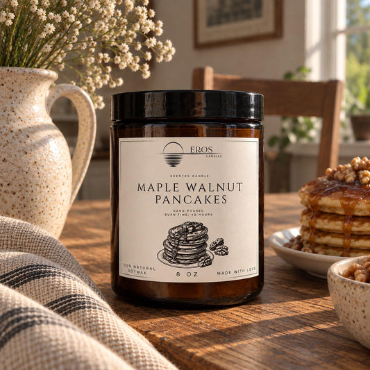 Maple Walnut Pancakes Scented Candle | 100% Natural Soy wax | Hand Poured