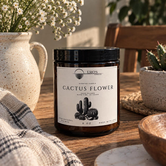 Cactus Flower Scented Candle | 100% Natural Soy wax | Hand Poured