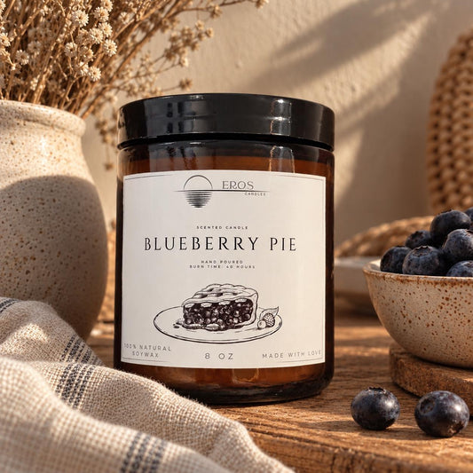 Blueberry Pie Scented Candle | 100% Natural Soy wax | Hand Poured