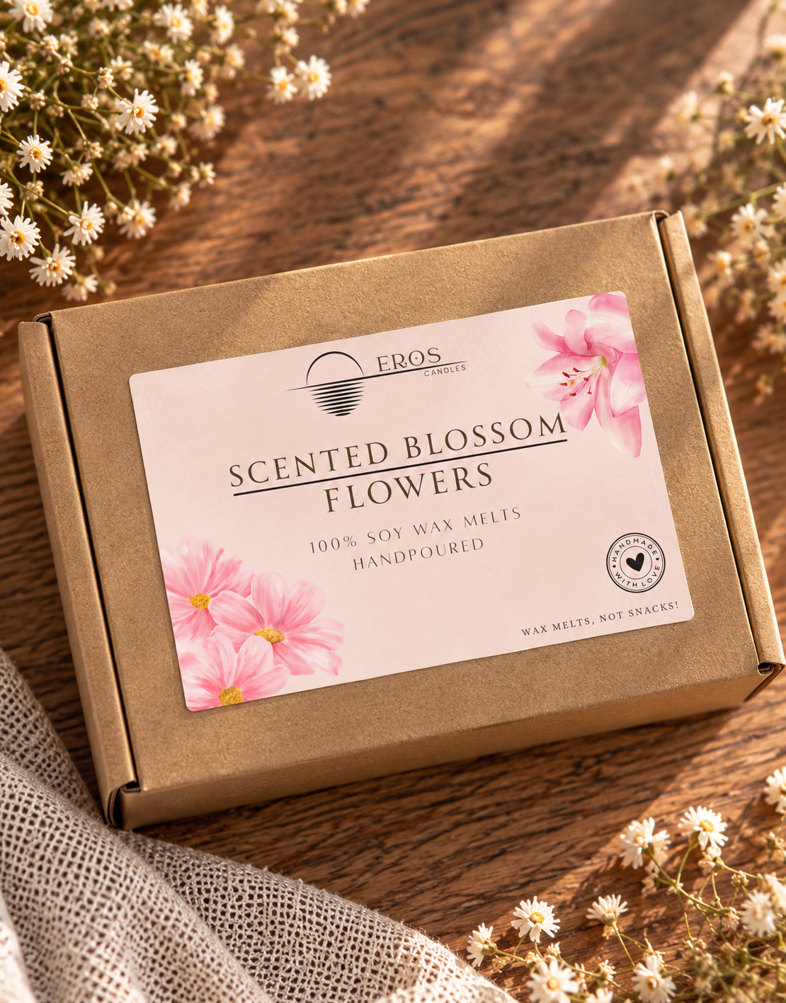 Scented Blossom Flowers | 100 % Soy Wax Melts | Handmade Flower Wax Melts | 12 Piece Box