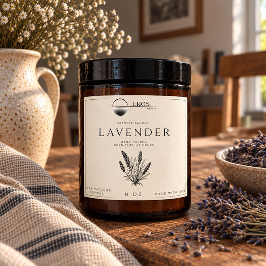 Lavender Scented Candle | 100% Natural Soy wax | Hand Poured