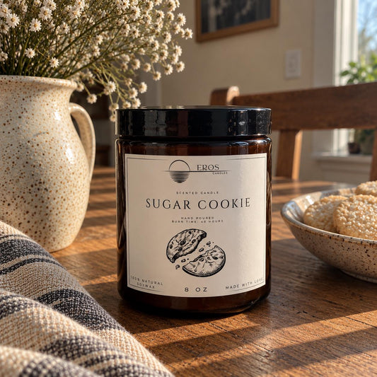 Sugar Cookie Scented Candle | 100% Natural Soy wax | Hand Poured
