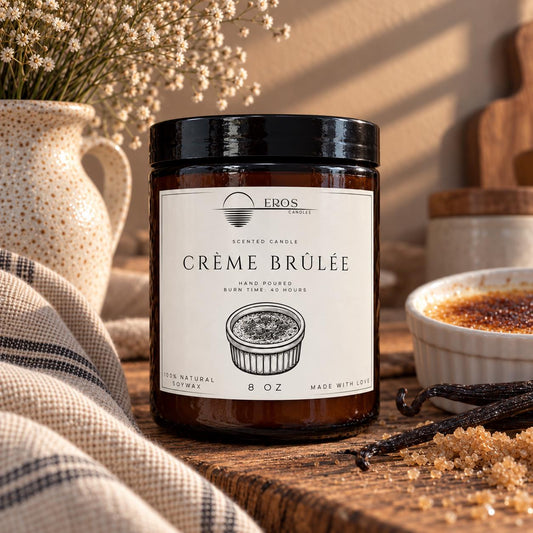 Crème brûlée Scented Candle | 100% Natural Soy wax | Hand Poured